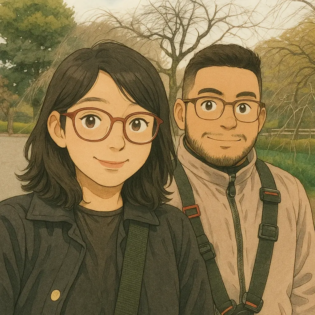 Anime Style: A selfie from my fiancee and me in Gyoen National Garden