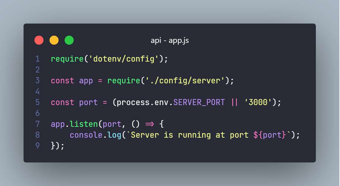 Código do arquivo app.js