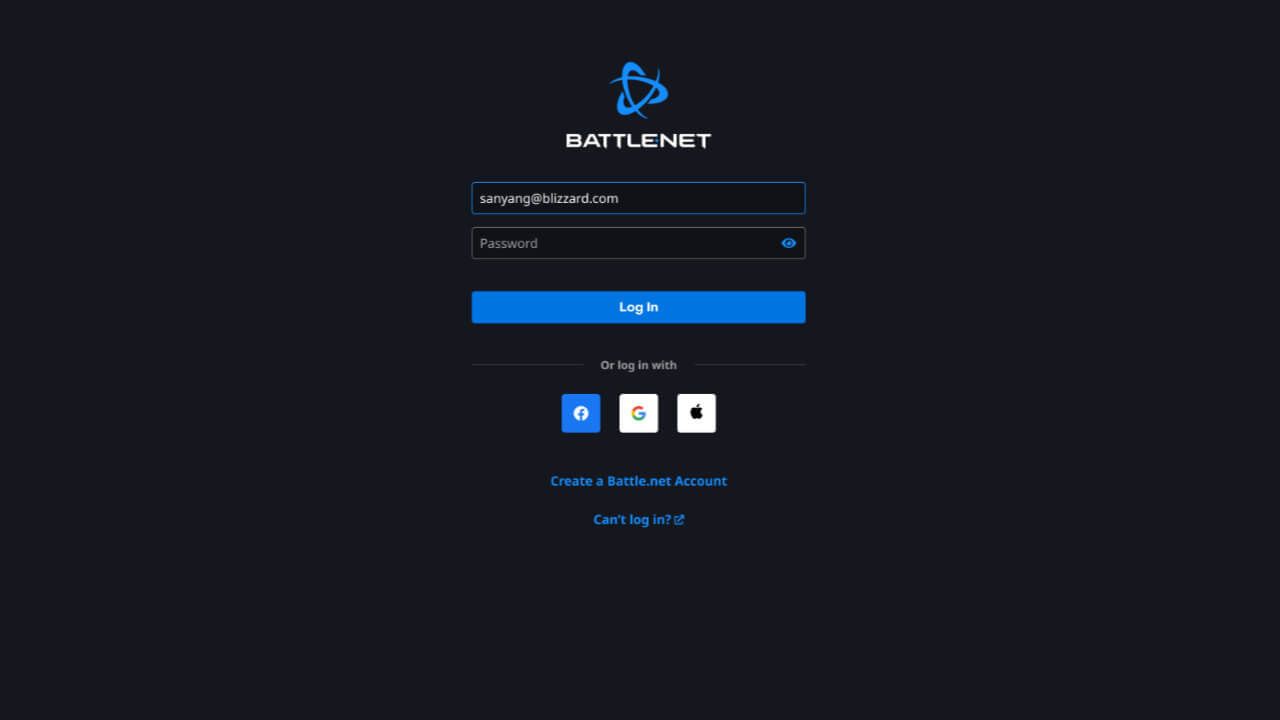The new rebranded and redesigned Battle.net login