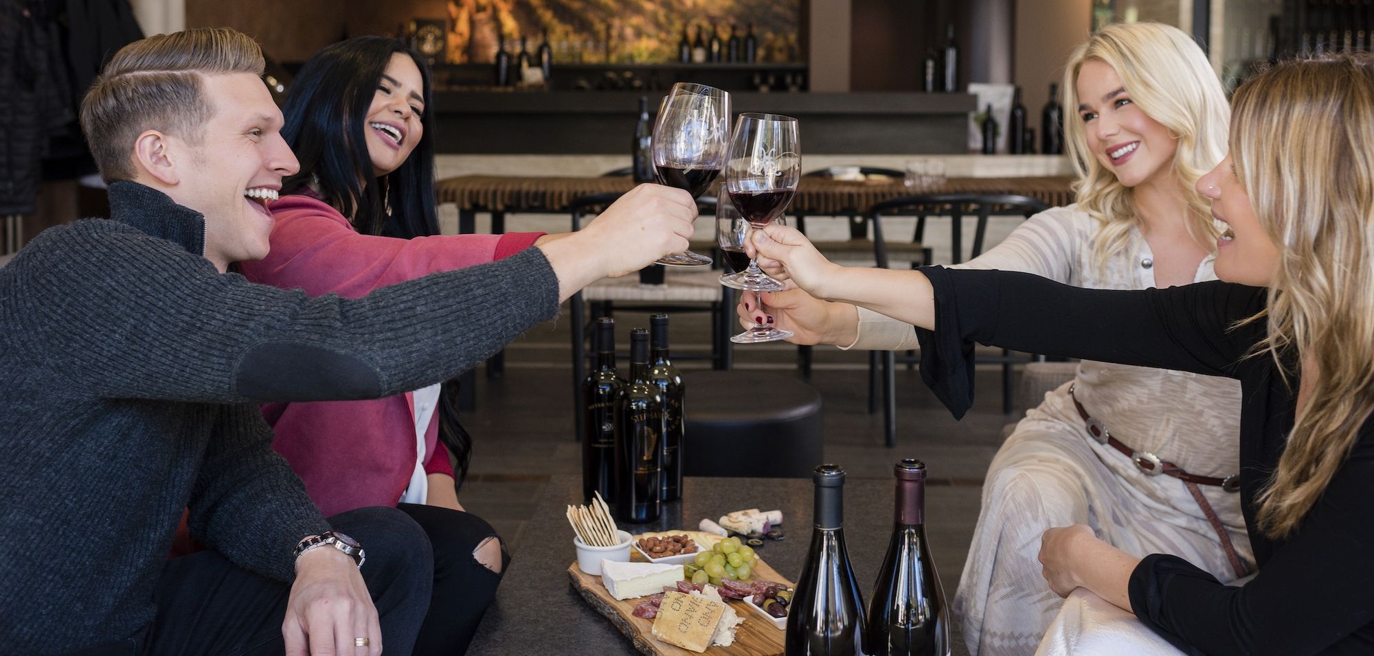 Wine Club members tasting the wines at The Salon.