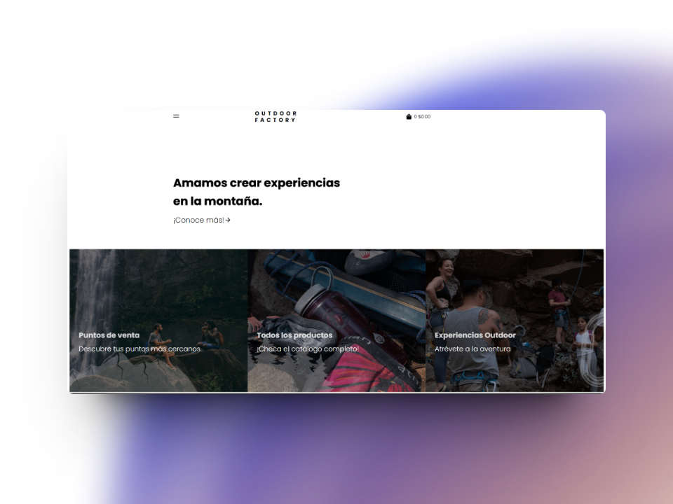 project-Outdoor Factory Ecommerce