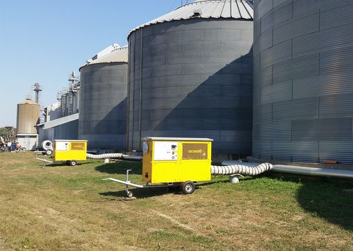 Selecting the correct grain chilling units depends on the size of the silo. 