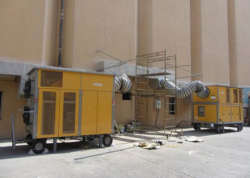 Efficient grain chilling with multiple grain coolers