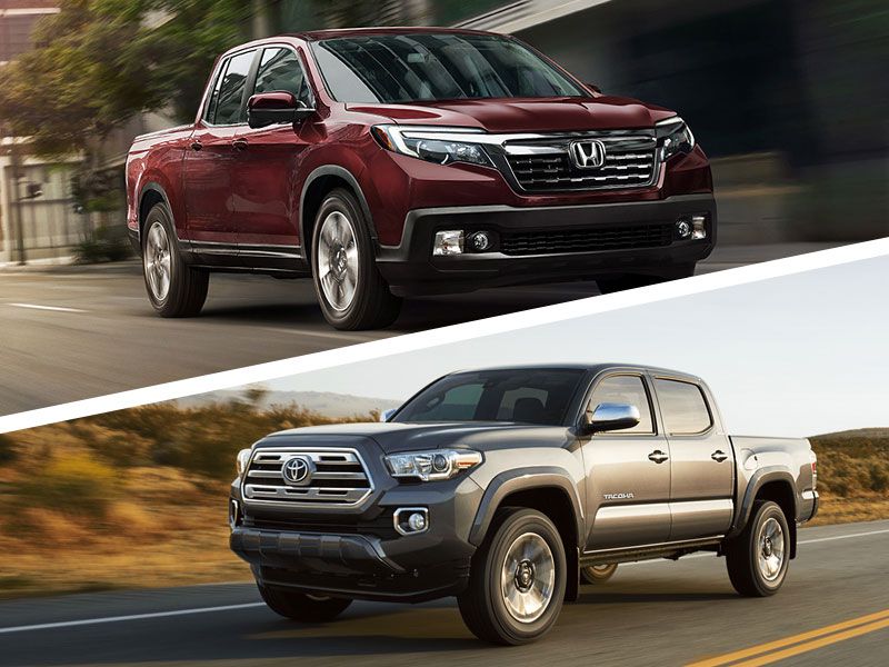 2018 Honda Ridgeline vs Toyota Tacoma ・  Photo by Honda / Toyota