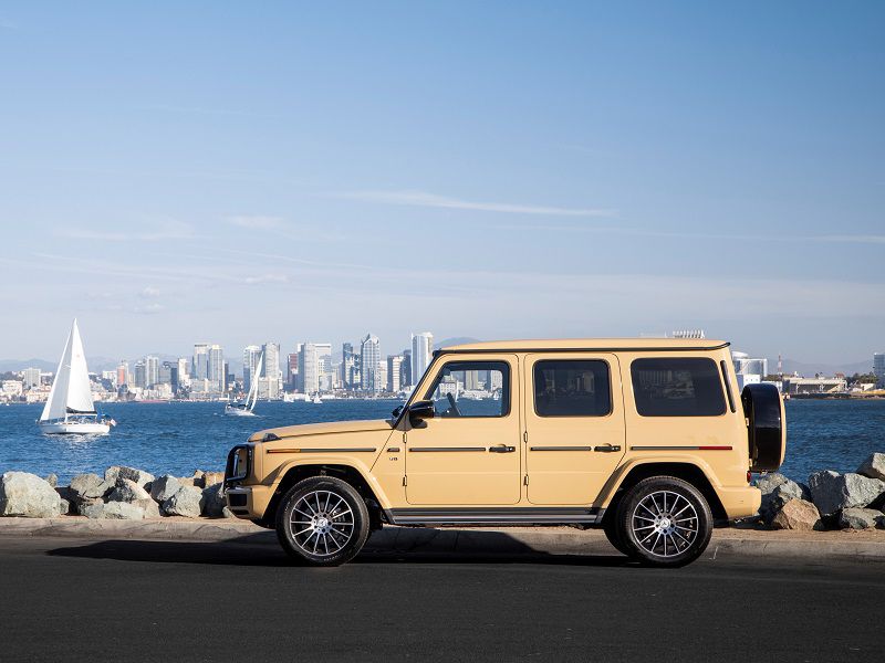 2019 Mercedes Benz G550 Beige Side Profile ・  Photo by Mercedes-Benz 