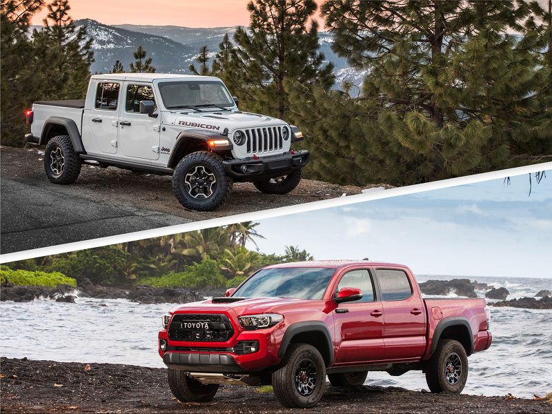 2020 Jeep Gladiator 2019 Toyota Tacoma HERO ・  Photo by Toyota / Jeep