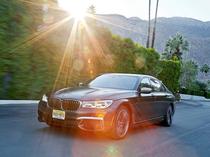 2018 BMW M760 7 Series Flat Black Driving Front Quarter ・  Photo by BMW 