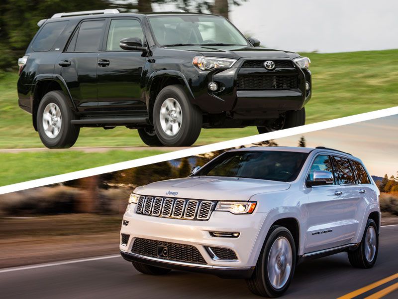 2017 Jeep Grand Cherokee vs 2017 Toyota 4Runner ・  Photo by Toyota / FCA