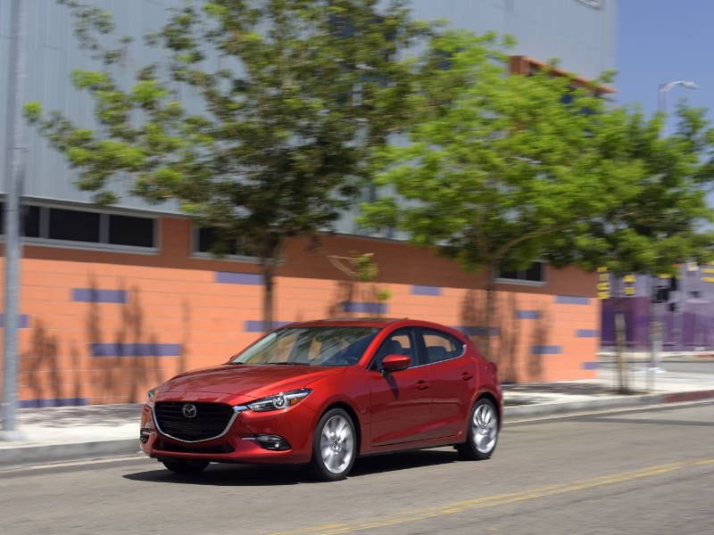 2017 Mazda3 front three quarter hero1 ・  Photo by Mazda 