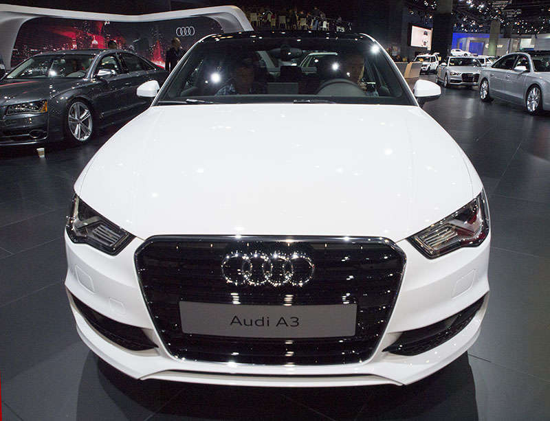 white audi a3 