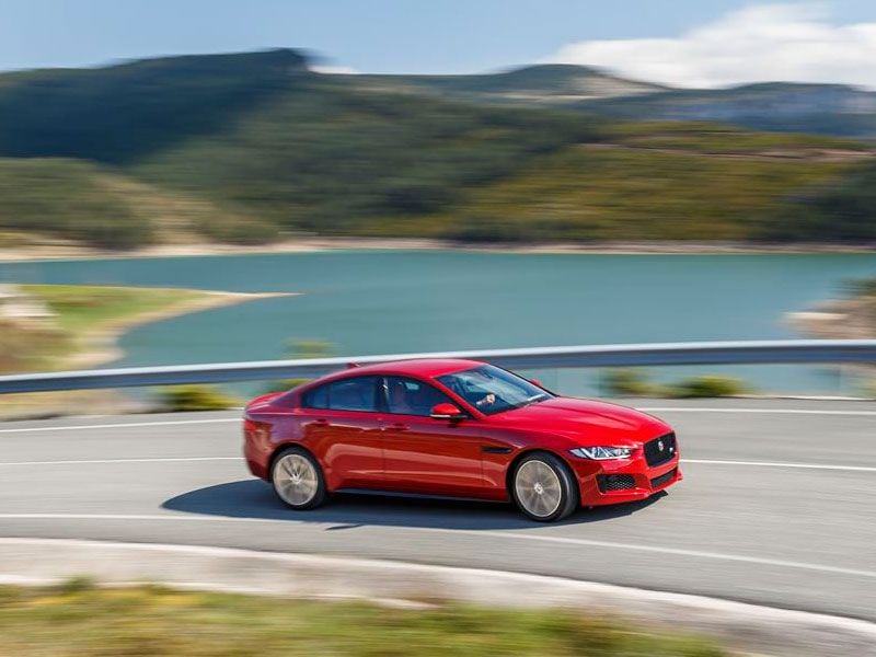 2016 Jaguar XE on road ・  Photo by Jaguar Land Rover