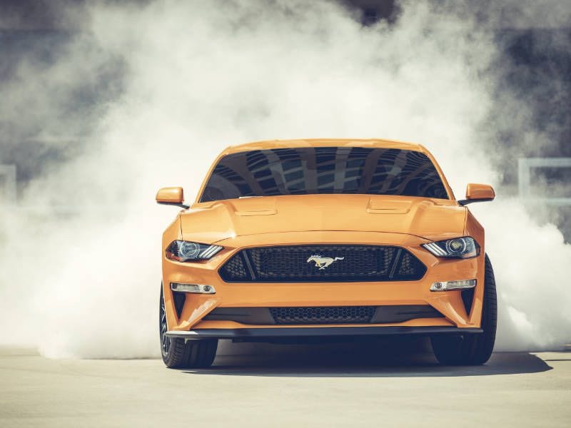 2018 Ford Mustang GT burnout ・  Photo by Ford 