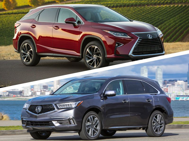 2018 Lexus RX vs 2018 Acura MDX ・  Photo by Lexus / Acura