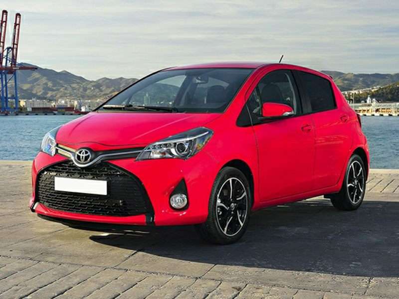 red toyota yaris 