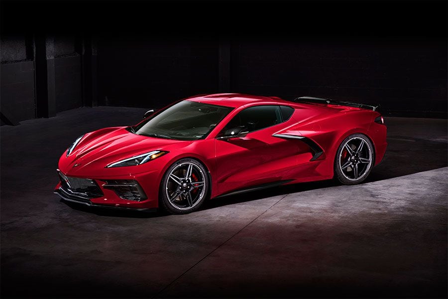 2020 Chevrolet Corvette Stingray front angle ・  Photo by Chevrolet