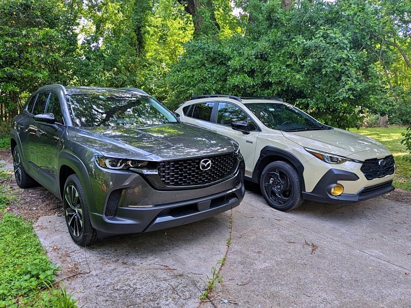 2026 Mazda CX-50 Hybrid and 2026 Subaru Crosstrek Hybrid ・  Photo by Brady Holt