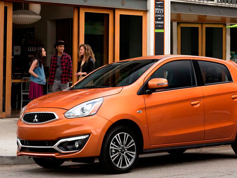 2017 Mitsubishi Mirage orange ・  Photo by Mitsubishi 