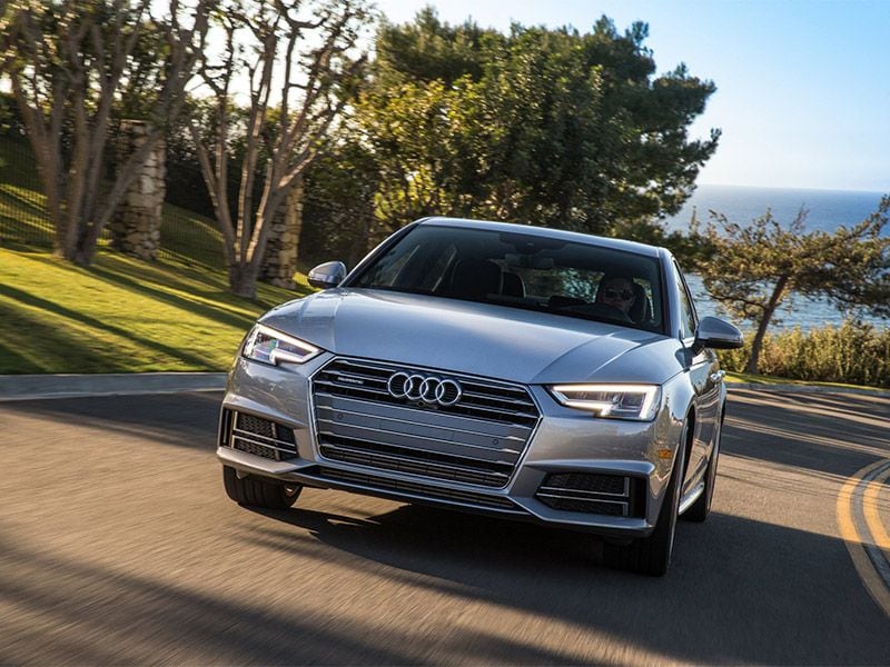 2017 audi a4 front view on road ・  Photo by Audi 
