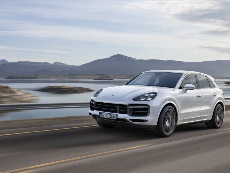 2019 Porsche Cayenne Turbo on road ・  Photo by Porsche 