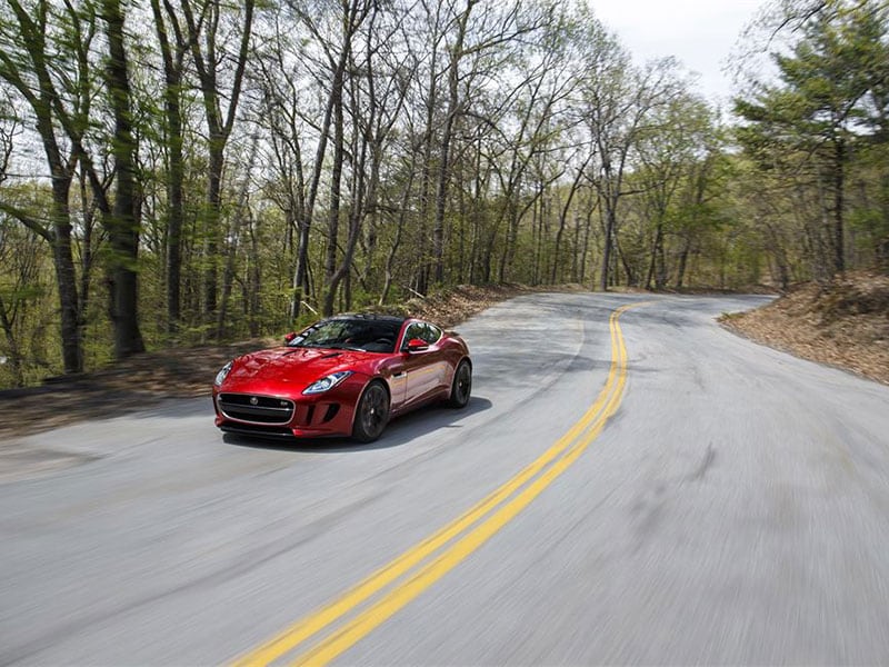 2016 Jaguar F-Type Coupe on the road ・  Photo by Jaguar 