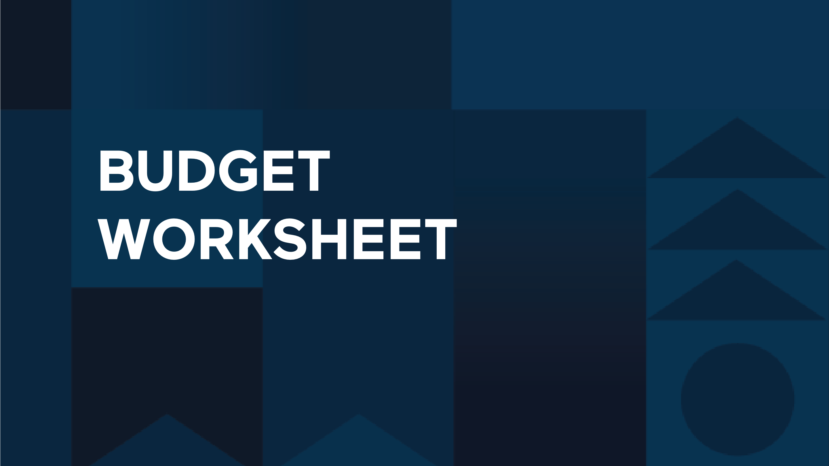 Budget Worksheet