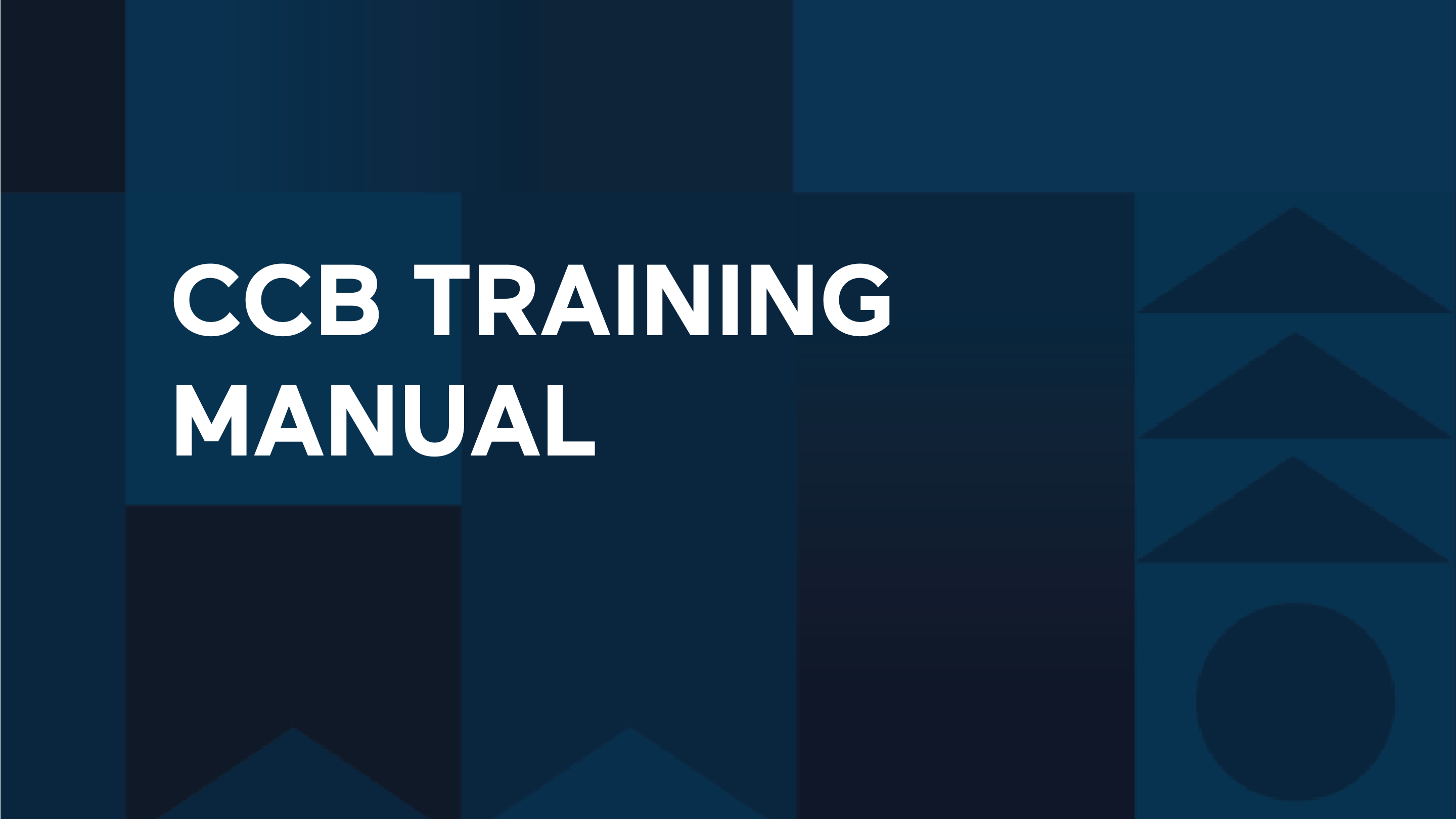 CCB Training Manual