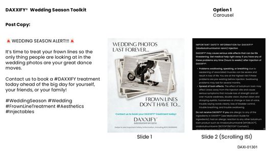 DAXXIFY® - Wedding Season - Social Toolkit (4 OPTIONS)