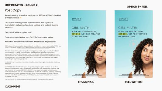 DAXXIFY® - HCP Rebates - Social Toolkit (4 OPTIONS)