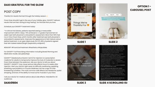 DAXXIFY® - Grateful For The Glow - Social Toolkit (4 OPTIONS)