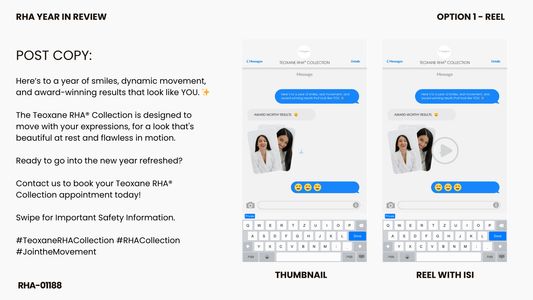 Teoxane RHA® Collection - Year In Review Social Toolkit (2 OPTIONS)