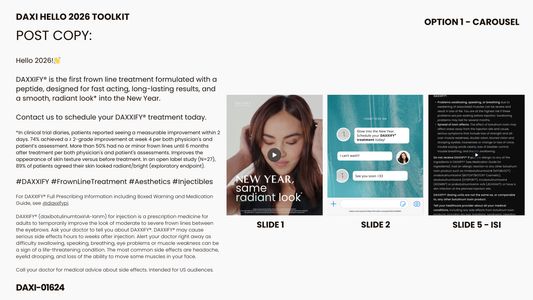 DAXXIFY® - Hello 2026 Social Toolkit (4 OPTIONS)