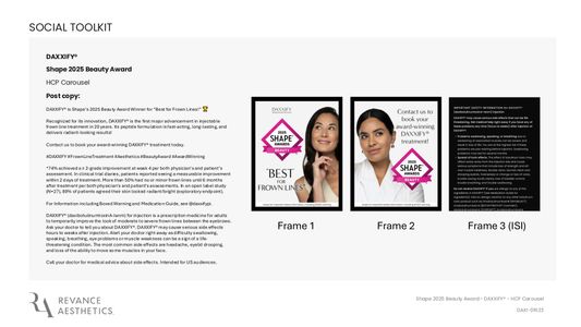 DAXXIFY® - Shape Beauty Award 2025 Social Toolkit (2 OPTIONS) 