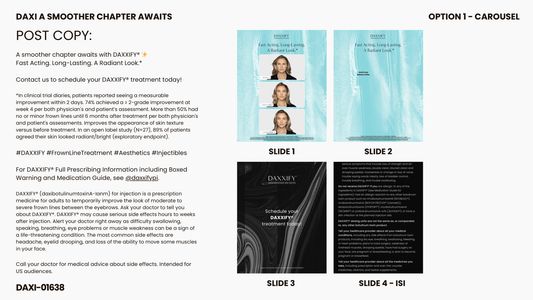 DAXXIFY® - A Smoother Chapter Awaits Social Toolkit (4 OPTIONS)