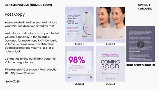 Teoxane RHA® Collection - Dynamic Volume (Coming Soon) Social Toolkit (2 OPTIONS)