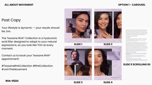 Teoxane RHA® Collection - All About Movement Social Toolkit (4 OPTIONS)