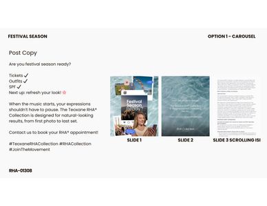 Teoxane RHA® Collection - Festival Season Social Toolkit (4 OPTIONS)