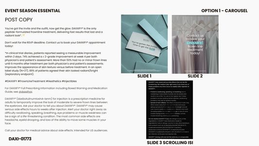 DAXXIFY® - Event Season Essential Social Toolkit (4 OPTIONS)