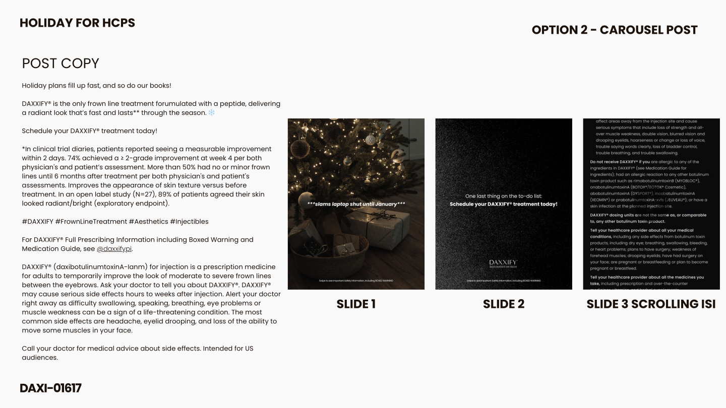 DAXXIFY® - Holiday for HCPs Social Toolkit - Option 2 DAXI-01617.pdf