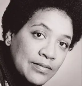 Screen Shot of Audre Lorde on youtube (black and white photo)