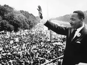 mlk-speech black and white image