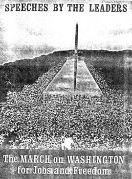 March on Washington black and white photo of crowd