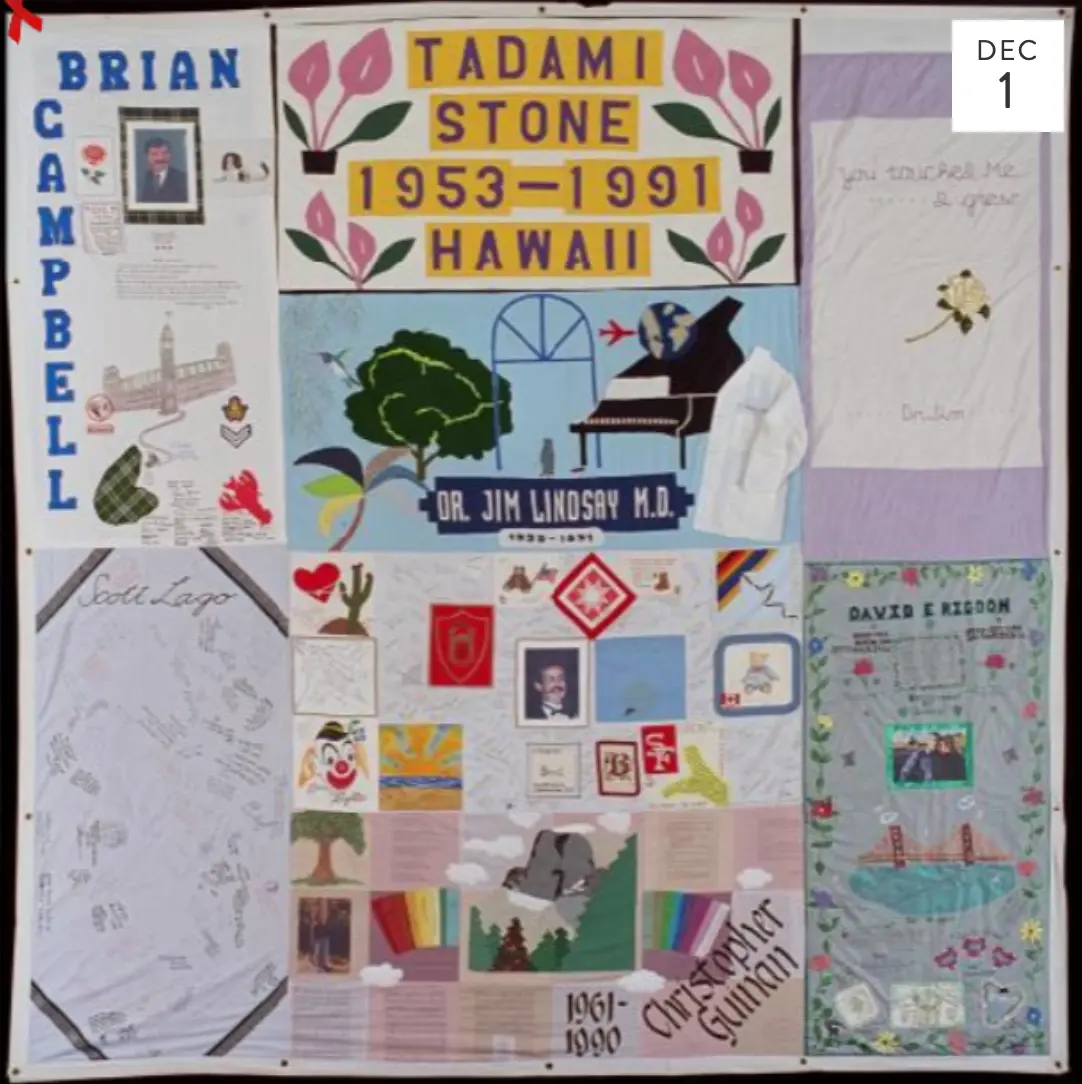image of aids quilt