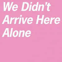 white text on pink background reads 