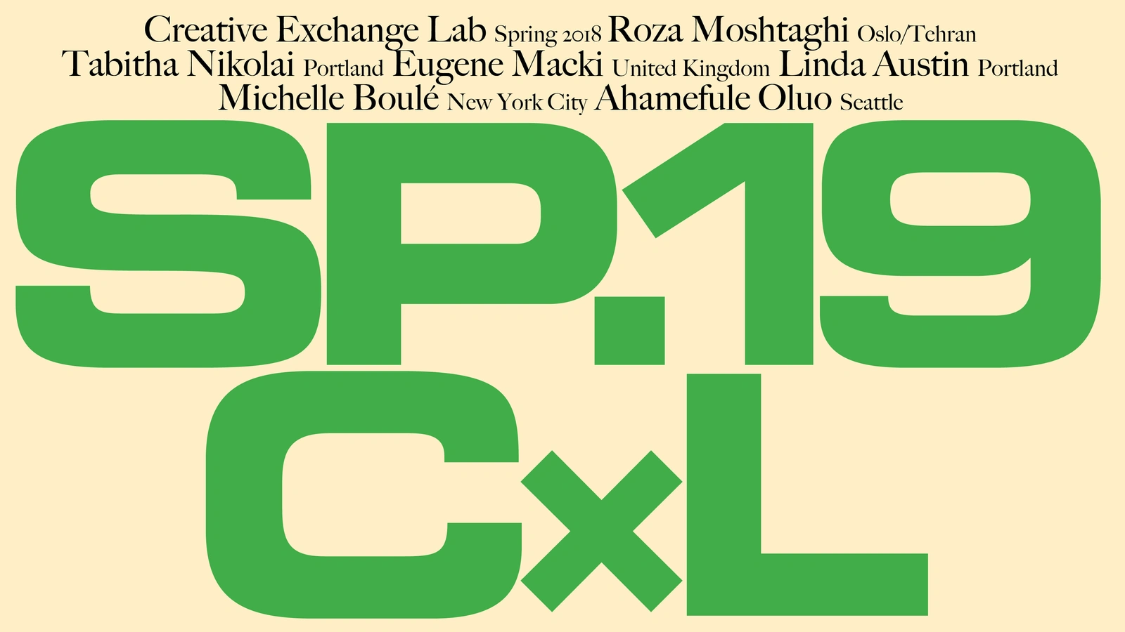 Creative Exchange Lab: Meet the Artists, Spring 2019