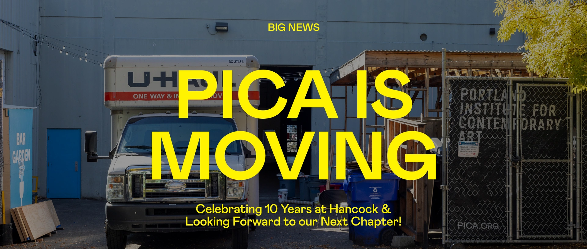 BIG NEWS: PICA Is Moving