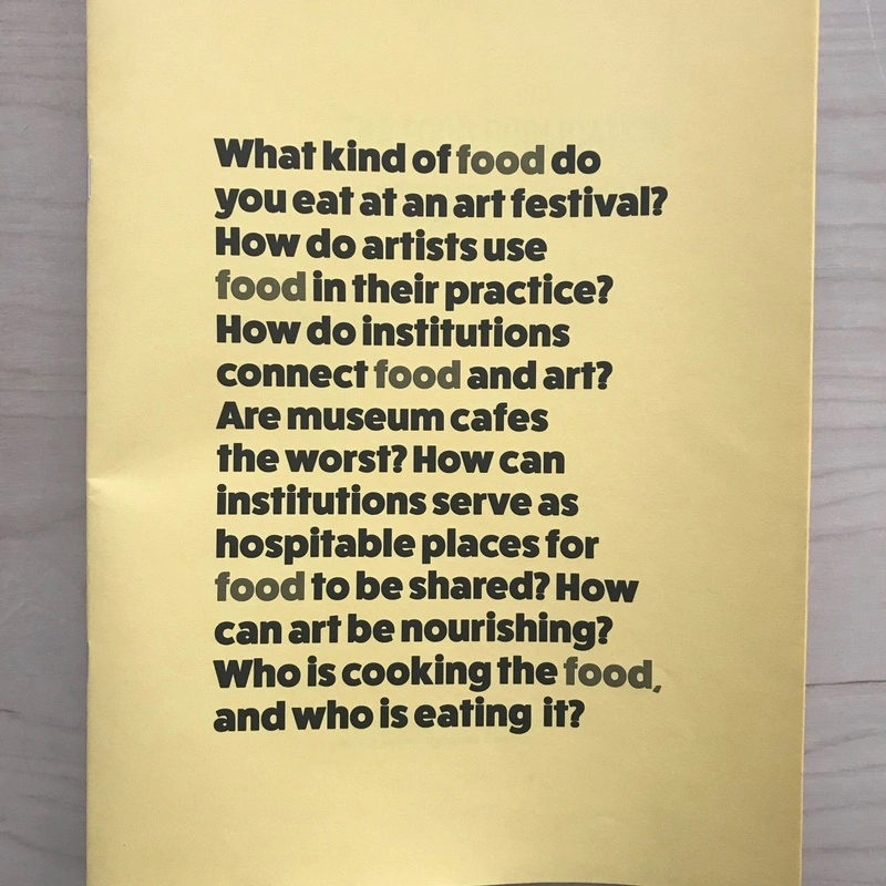TBA:19 CONVERSATION: Hospitality: On Food, Festivals, and Art