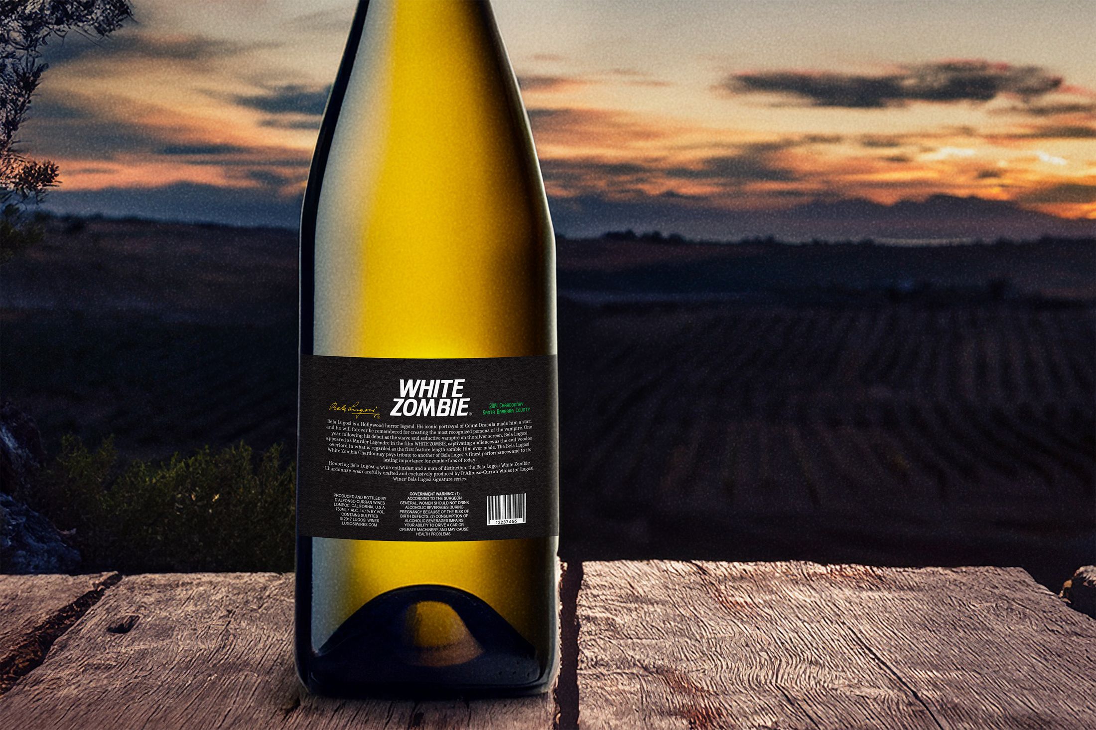 White Zombie Chardonnay Label (back)