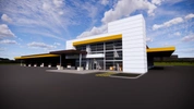PAPE metal building in Kenworth Washington white and yellow