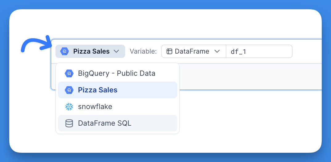 SQL selecting a data source