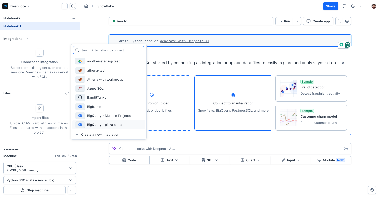 Create new integration